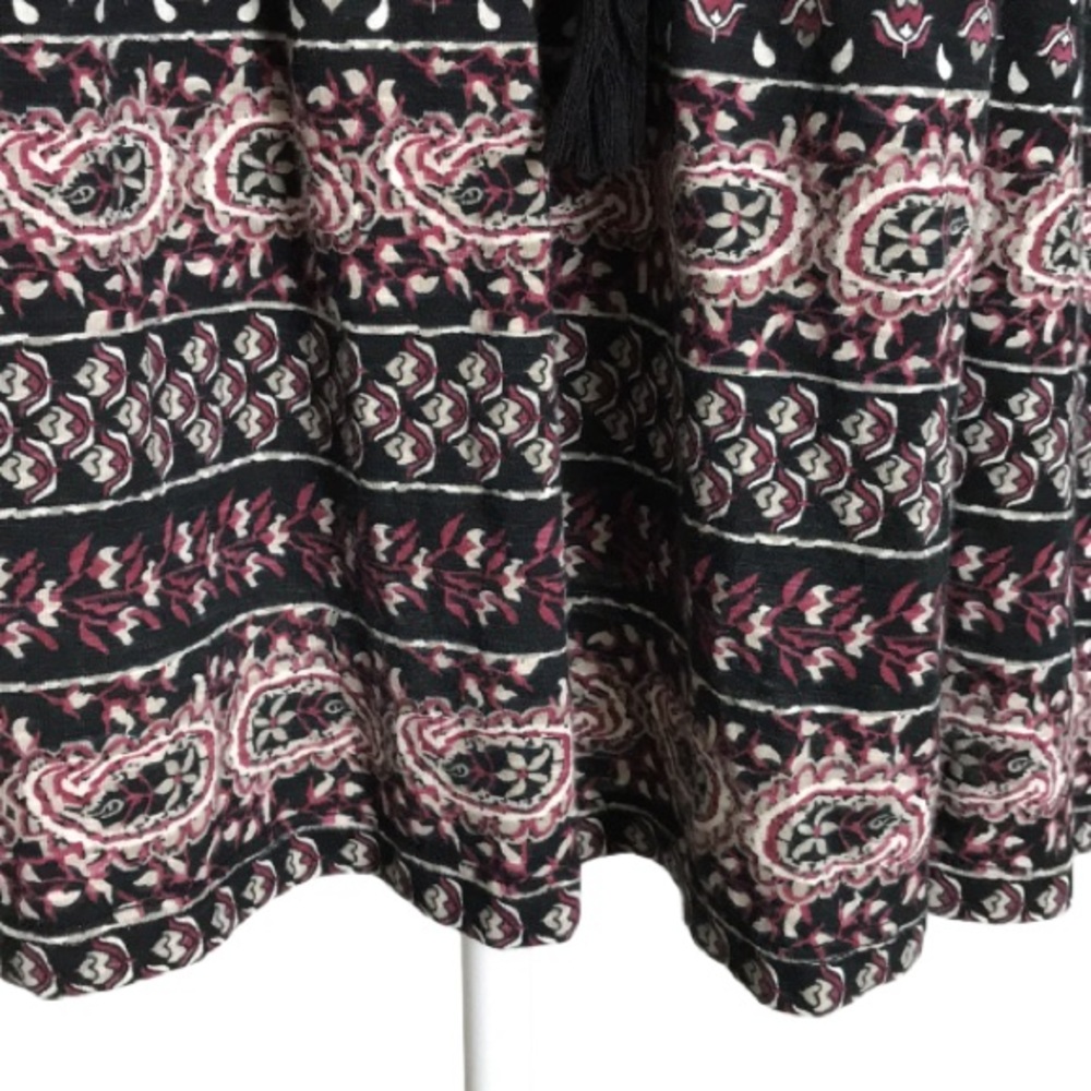 Style & co Sleeveless Tunic Floral Print Black Purple Tie String V-neck … - Picture 4 of 15